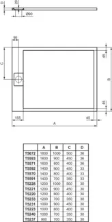IDEAL STANDARD Obdélníková sprchová vanička Ultra Flat S i.life 1600x1000 mm, v jedné rovině s podlahou #T5672FR - Carrara bílá, obrázek 4