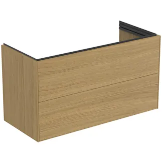 IDEAL STANDARD Toaletní skříňka Conca 1000x440 mm, se 2 výsuvnými zásuvkami s tichým zavíráním #T5577Y6 - světlý dub