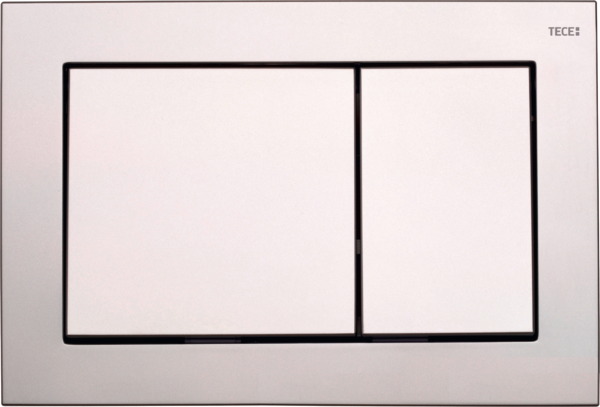 TECE Ovládací tlačítko TECEbase pro dvoumnožstevní splachování, Matný chrom #9240702