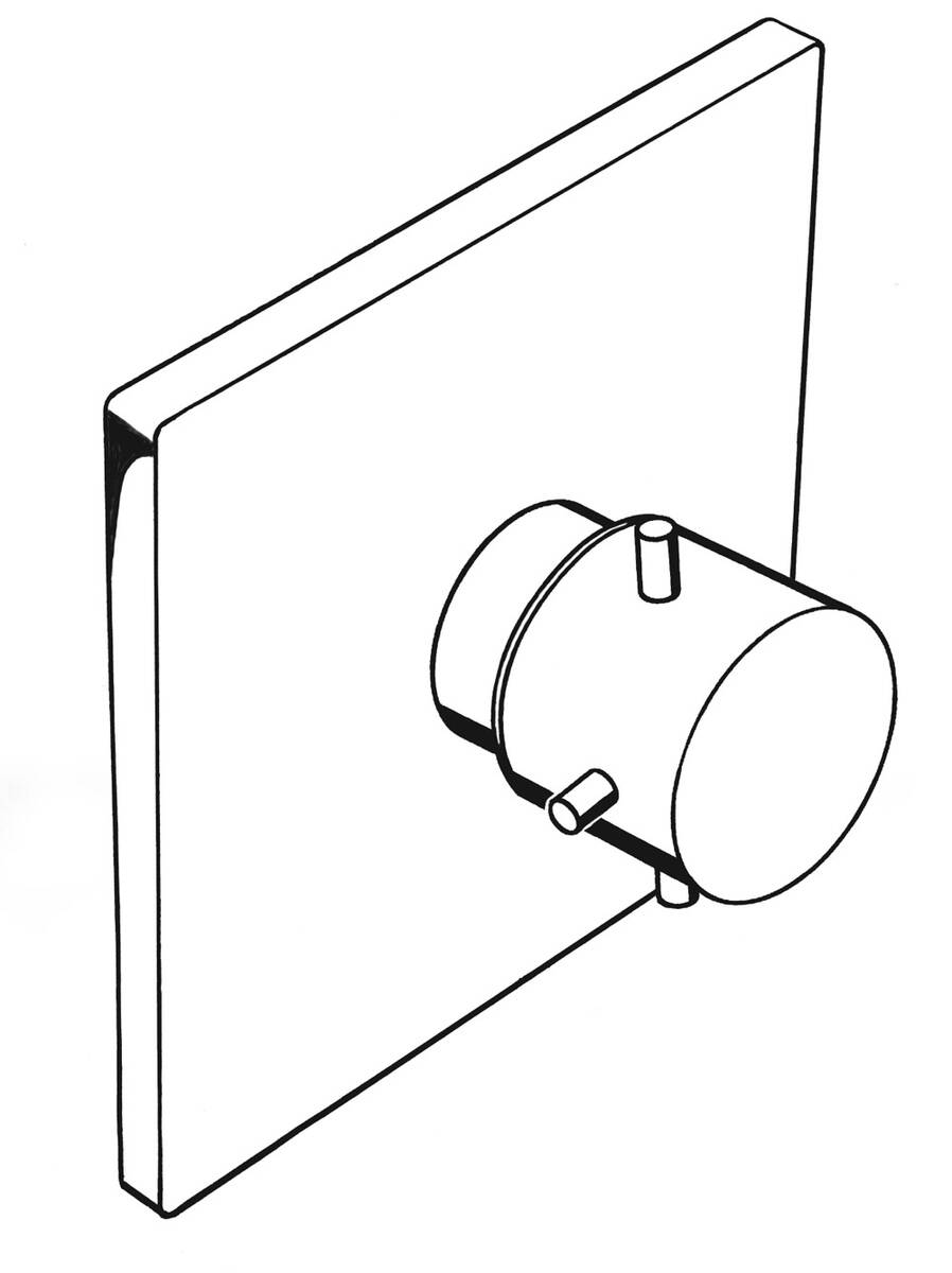 HANSGROHE Skrytý termostat AXOR Starck X #10716330 - Leštěný černý chrom