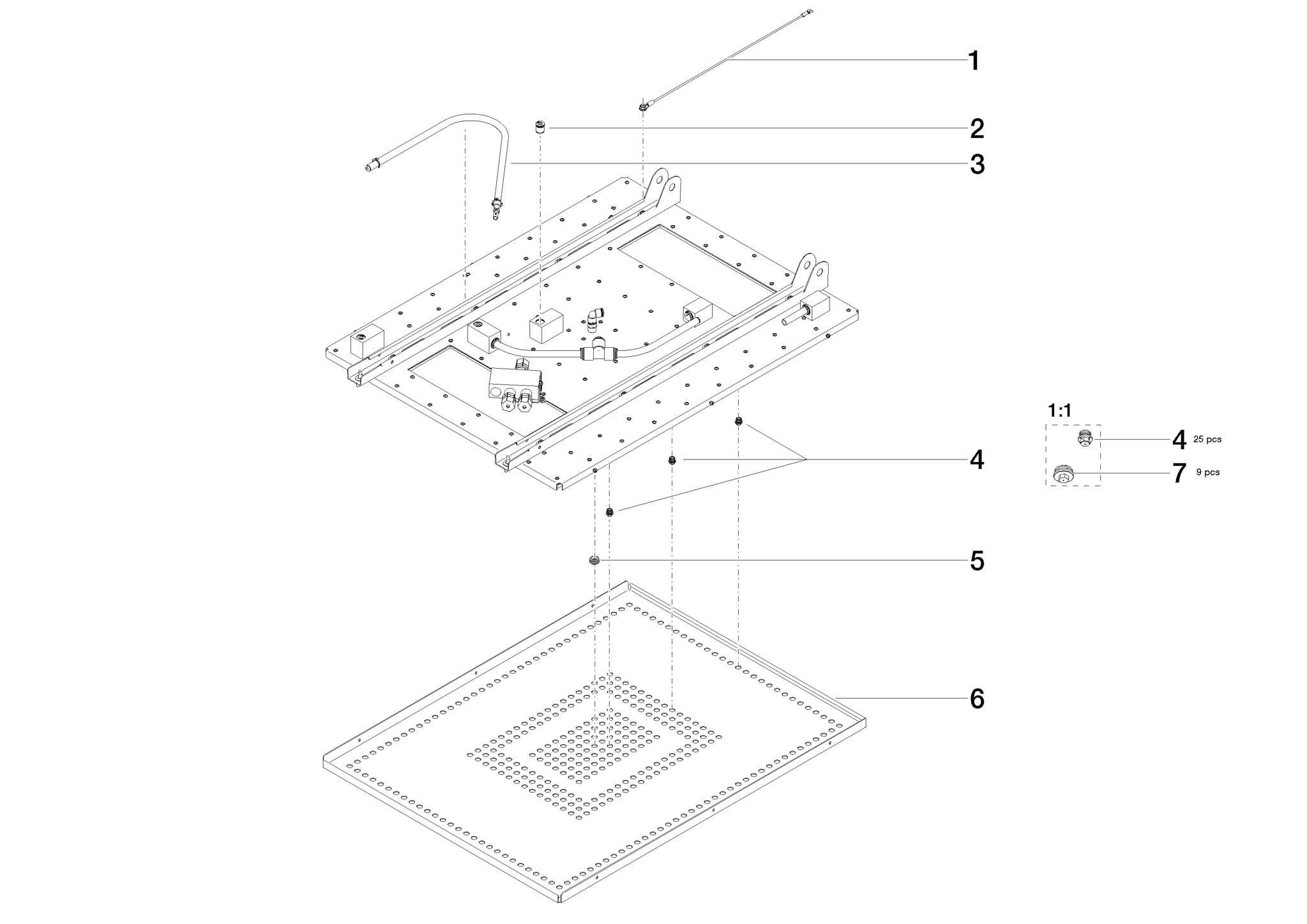 DORNBRACHT Sprchová hlavice pro Sensory Sky 708 x 824 x 81 mm - broušená nerezová ocel #04110214600-86