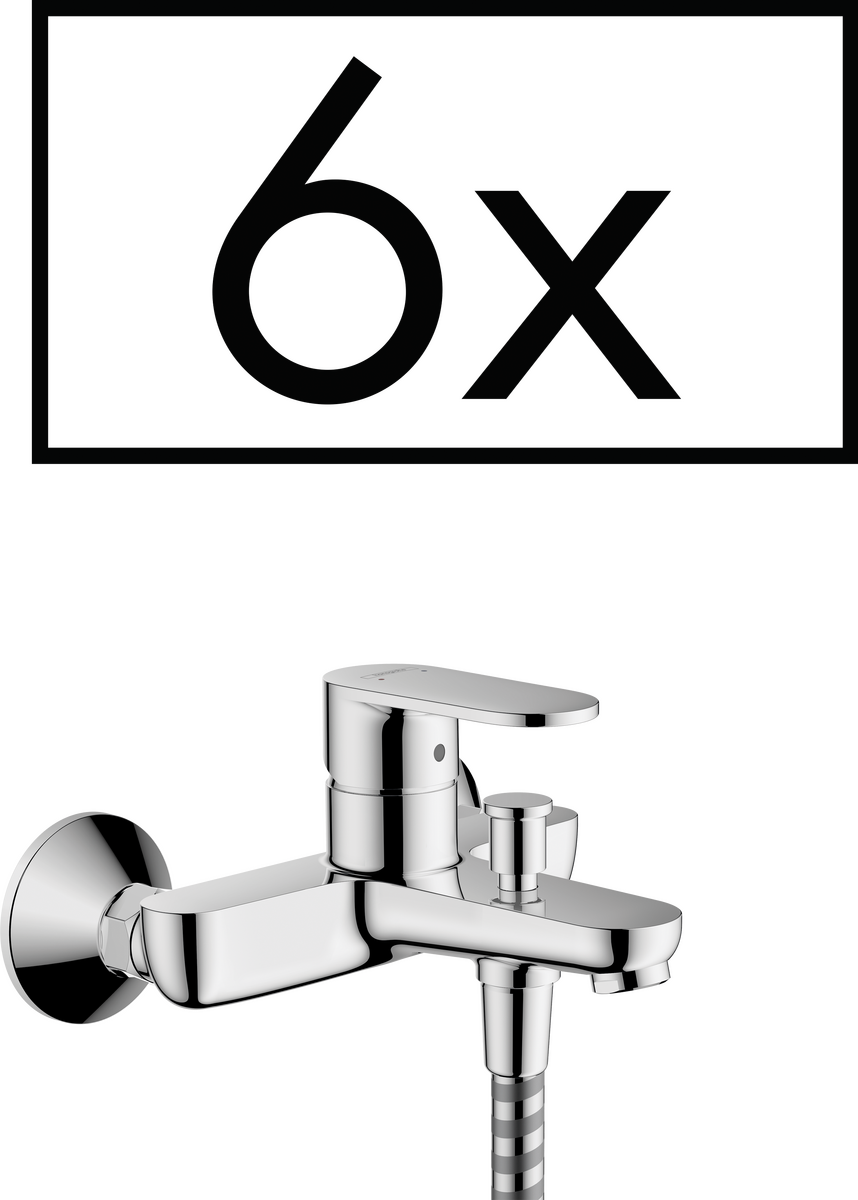HANSGROHE Vernis Blend Páková vanová baterie na stěnu, pro projekty (6 ks) #71447000 - chrom