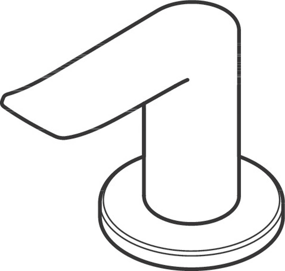 HANSGROHE Rukojeť na straně s teplou vodou #95522000 - Chrom