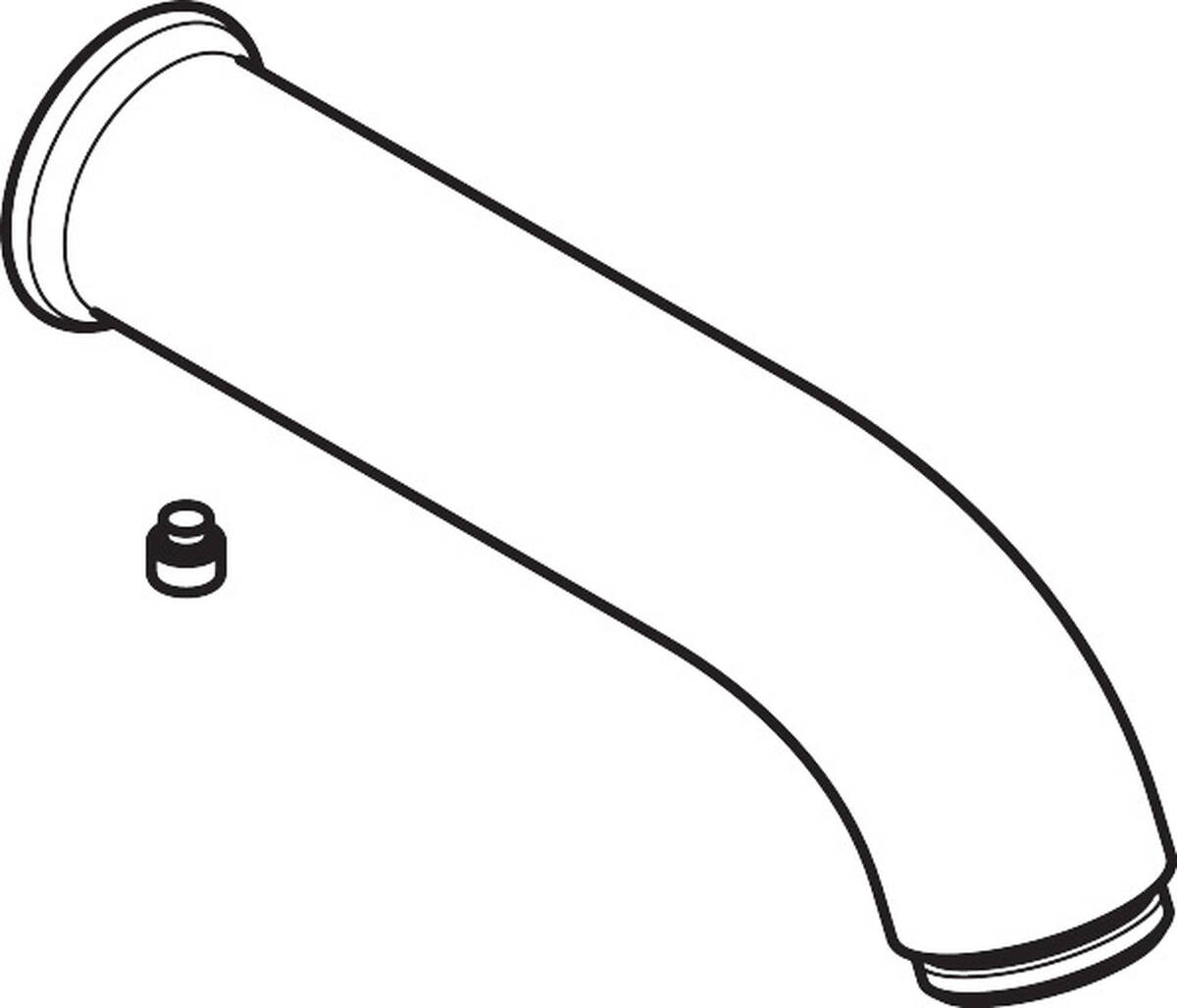 HANSGROHE Výtoková trubice cpl. #92978330 - Leštěný černý chrom