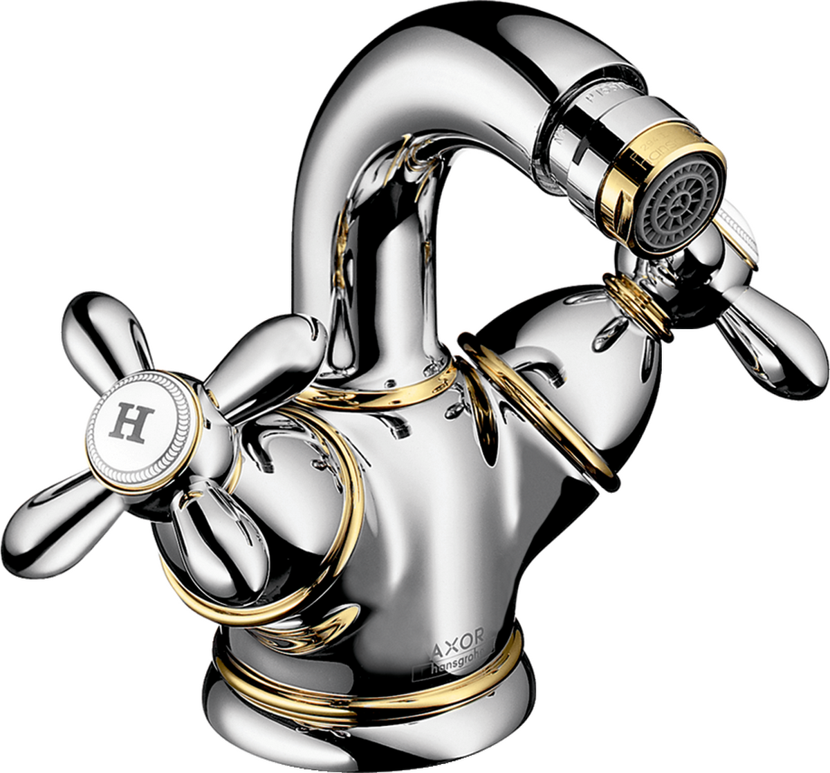 HANSGROHE AXOR Carlton 2-ruční bidetová baterie s výsuvným odpadem #17230090