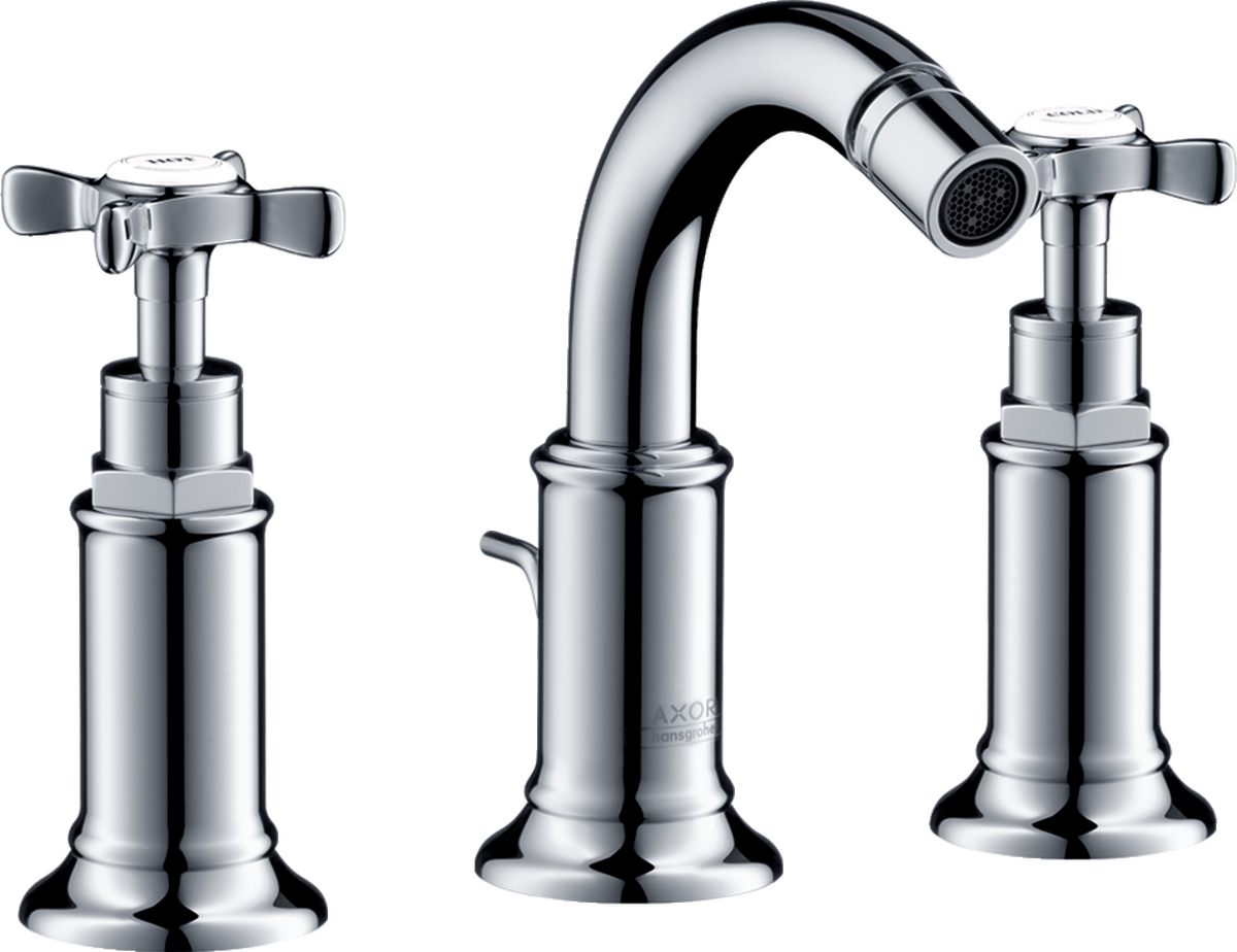 HANSGROHE AXOR Montreux 3otvorová bidetová baterie s výsuvným odpadem #16523000