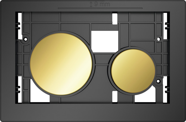TECE TECEloop actuation unit for toilet flush plate, gold buttons #9240668