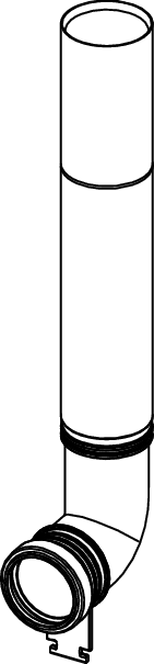 TECE ND prodloužená splachovací trubka s O-kroužkem #9820331