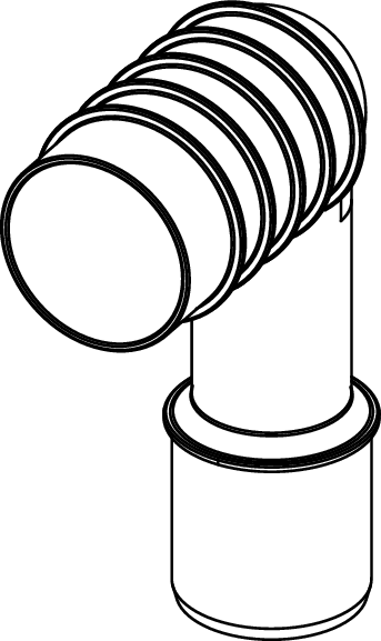 TECE ND odtokové koleno DN 50/DN 40 #9820035