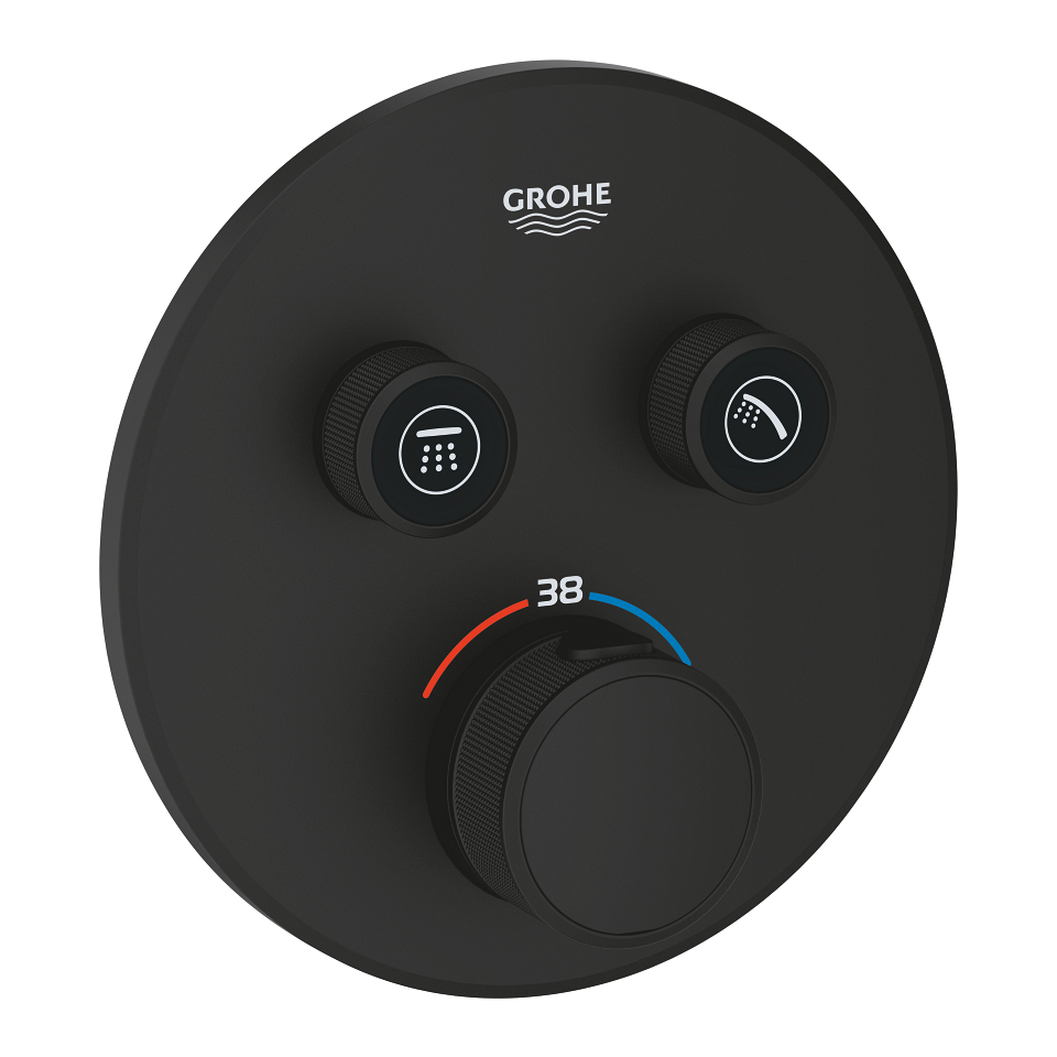 GROHE Grohtherm SmartControl termostat pod omítku, 2 ventily #29507KF0 - phantom black
