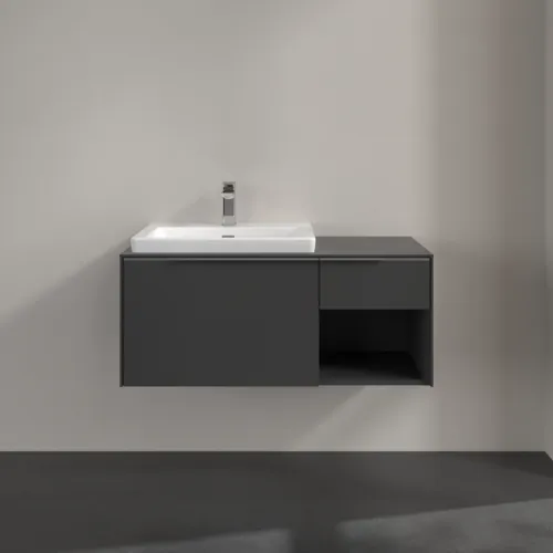 VILLEROY BOCH Subway 3.0 Vanity unit, 2 výsuvy, 1001 x 423 x 516 mm, Graphite / Graphite #C57200VR, obrázek 3