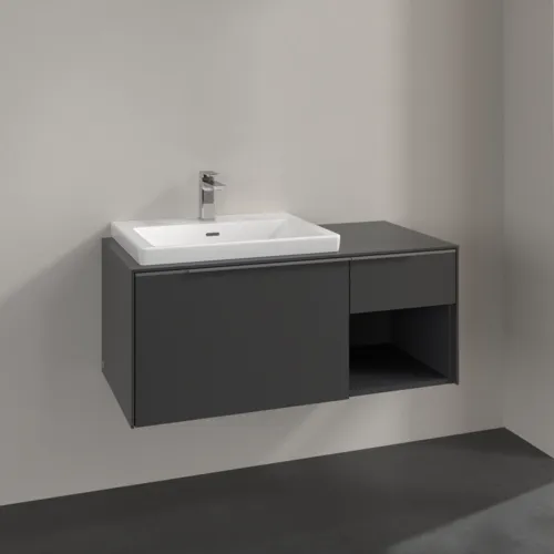 VILLEROY BOCH Subway 3.0 Vanity unit, 2 výsuvy, 1001 x 423 x 516 mm, Graphite / Graphite #C57200VR, obrázek 2