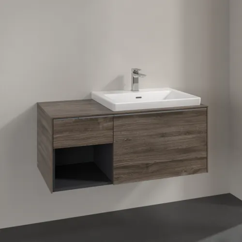 VILLEROY BOCH Subway 3.0 Vanity unit, 2 výsuvy, 1001 x 423 x 516 mm, Stone Oak / Stone Oak #C57100RK, obrázek 2