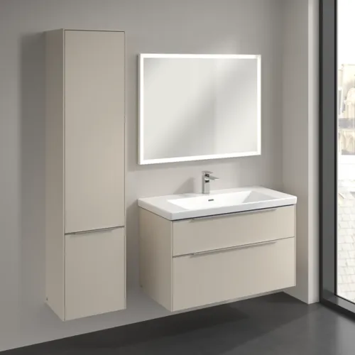 VILLEROY BOCH Subway 3.0 Vysoká skříň, 2 dveře, 400 x 1710 x 362 mm, Cashmere Grey / Cashmere Grey #C58600VN, obrázek 3