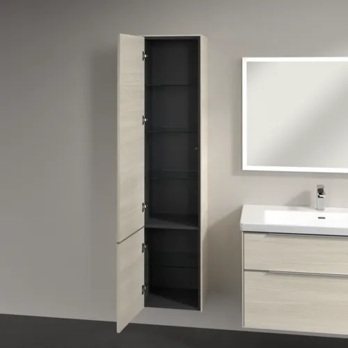 VILLEROY BOCH Vysoká skříňka Subway 3.0, 2 dveře, 400 x 1710 x 362 mm, bílý dub #C58600AA, obrázek 5