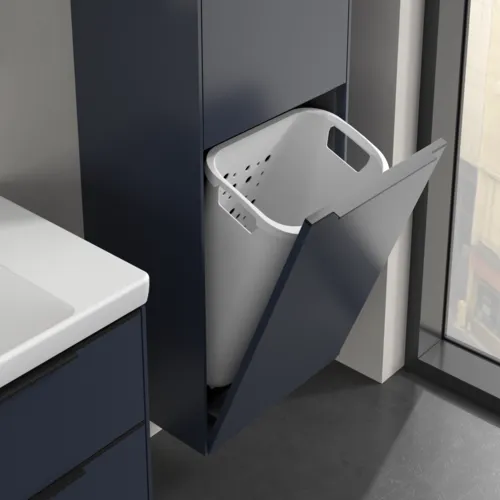 VILLEROY BOCH Spížní skříň Subway 3.0, 1 dveře, 1 výklop na prádlo, 450 x 1710 x 362 mm, Marine Blue / Marine Blue #C59301VQ, obrázek 6