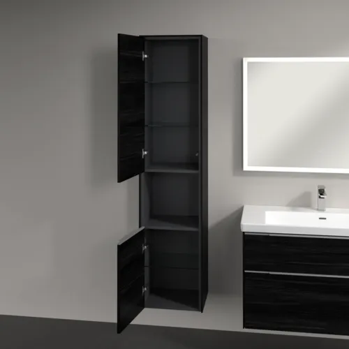 VILLEROY BOCH Vysoká skříň Subway 3.0, 2 dveře, 400 x 1710 x 362 mm, černý dub #C58800AB, obrázek 5