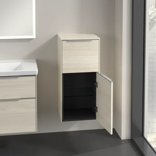 VILLEROY BOCH Boční skříňka Subway 3.0, 1 zásuvka, 1 dvířka, 400 x 860 x 362 mm, bílý dub #C59500AA, obrázek 5