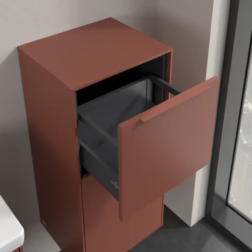 VILLEROY BOCH Boční skříňka Subway 3.0, 1 zásuvka, 1 dvířka, 400 x 860 x 362 mm, vínově červená #C59502AH, obrázek 6