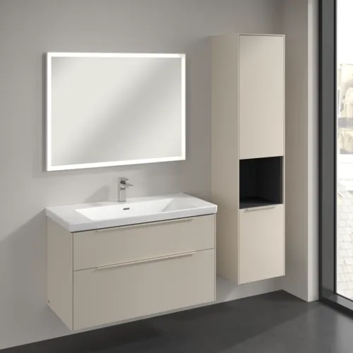 VILLEROY BOCH Subway 3.0 Vysoká skříň, 2 dveře, 400 x 1710 x 362 mm, Cashmere Grey / Cashmere Grey #C58902VN, obrázek 3