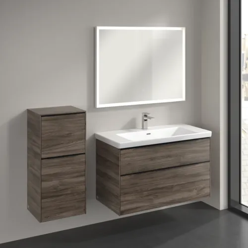 VILLEROY BOCH Boční skříňka Subway 3.0, 1 zásuvka, 1 dvířka, 400 x 860 x 362 mm, Kamenný dub / Kamenný dub #C59401RK, obrázek 3