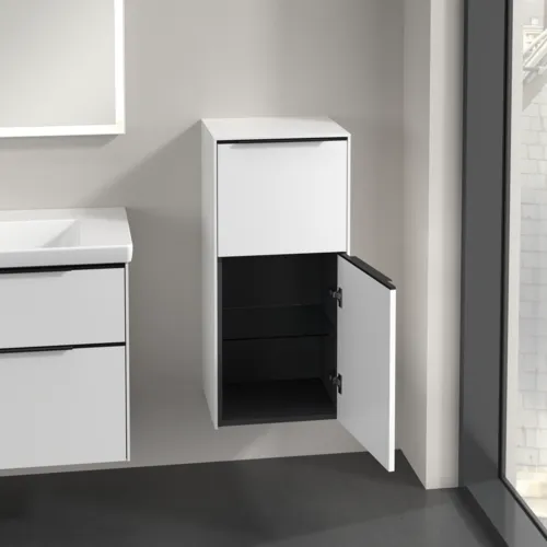 VILLEROY BOCH Boční skříňka Subway 3.0, 1 zásuvka, 1 dvířka, 400 x 860 x 362 mm, čistě bílá / čistě bílá #C59501VF, obrázek 5