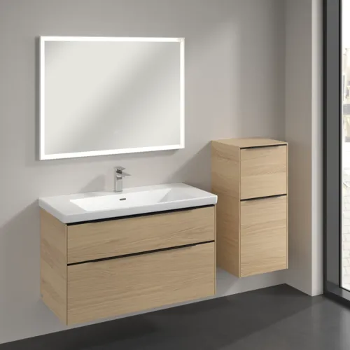 VILLEROY BOCH Boční skříňka Subway 3.0, 1 zásuvka, 1 dvířka, 400 x 860 x 362 mm, dub severský / dub severský #C59501VJ, obrázek 3
