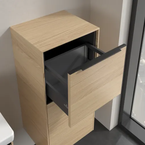 VILLEROY BOCH Boční skříňka Subway 3.0, 1 zásuvka, 1 dvířka, 400 x 860 x 362 mm, dub severský / dub severský #C59501VJ, obrázek 6