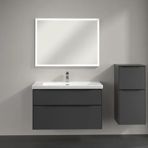 VILLEROY BOCH Boční skříňka Subway 3.0, 1 zásuvka, 1 dvířka, 400 x 860 x 362 mm, grafitová / grafitová #C59501VR, obrázek 4