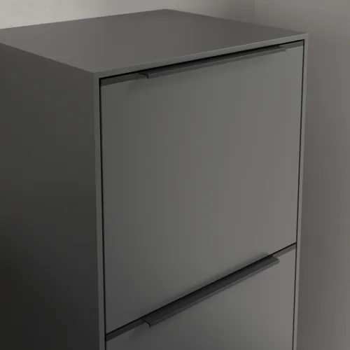 VILLEROY BOCH Boční skříňka Subway 3.0, 1 zásuvka, 1 dvířka, 400 x 860 x 362 mm, grafitová / grafitová #C59501VR, obrázek 7