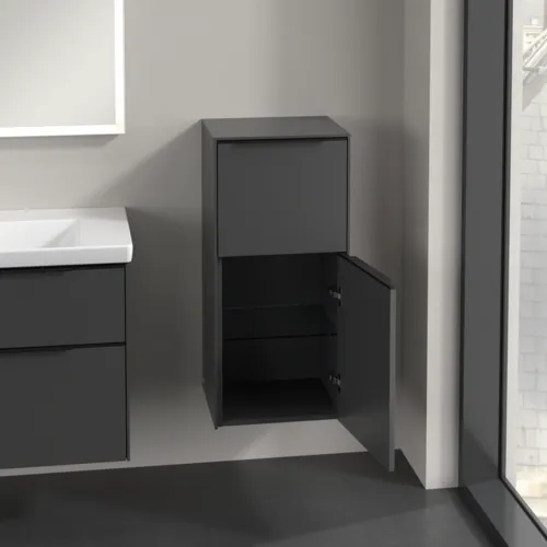 VILLEROY BOCH Boční skříňka Subway 3.0, 1 zásuvka, 1 dvířka, 400 x 860 x 362 mm, grafitová / grafitová #C59501VR, obrázek 5