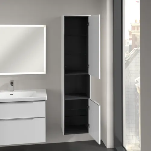VILLEROY BOCH Vysoká skříňka Subway 3.0, 2 dveře, 400 x 1710 x 362 mm, čistě bílá / čistě bílá #C58900VF, obrázek 5