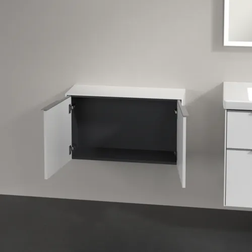 VILLEROY BOCH Příborník Subway 3.0, 2 dveře, 728 x 423 x 256 mm, čistě bílá / čistě bílá #C60000VF, obrázek 5
