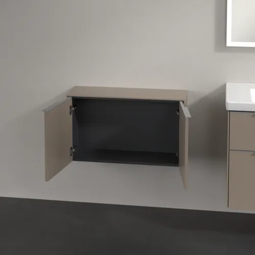 VILLEROY BOCH Příborník Subway 3.0, 2 dveře, 728 x 423 x 256 mm, taupe / taupe #C60000VM, obrázek 5