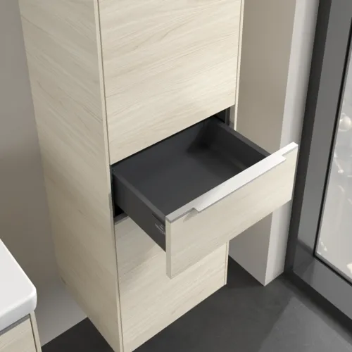 VILLEROY BOCH Subway 3.0 Vysoká skříňka, 2 dveře, 1 zásuvka, 400 x 1710 x 362 mm, bílý dub #C59100AA, obrázek 6