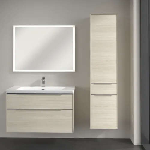 VILLEROY BOCH Subway 3.0 Vysoká skříňka, 2 dveře, 1 zásuvka, 400 x 1710 x 362 mm, bílý dub #C59100AA, obrázek 4