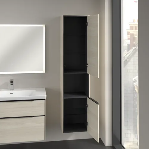VILLEROY BOCH Vysoká skříňka Subway 3.0, 2 dveře, 400 x 1710 x 362 mm, bílý dub #C58901AA, obrázek 5