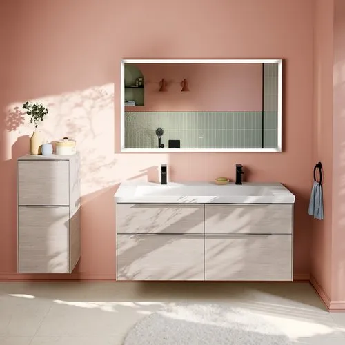 VILLEROY BOCH Boční skříňka Subway 3.0, 1 zásuvka, 1 dvířka, 400 x 860 x 362 mm, bílý dub #C59400AA, obrázek 8
