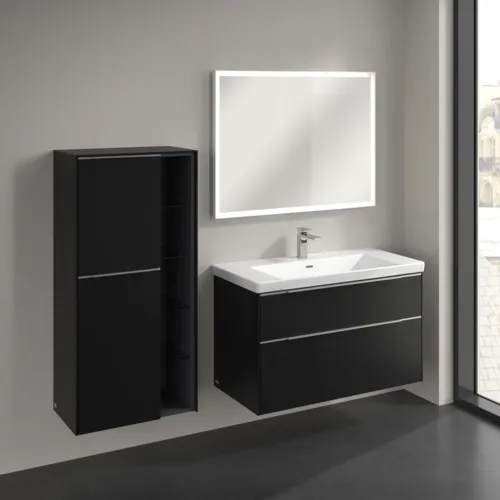 VILLEROY BOCH Středová skříňka Subway 3.0, 2 dveře, 574 x 1200 x 362 mm, Volcano Black / Volcano Black #C59800VL, obrázek 3