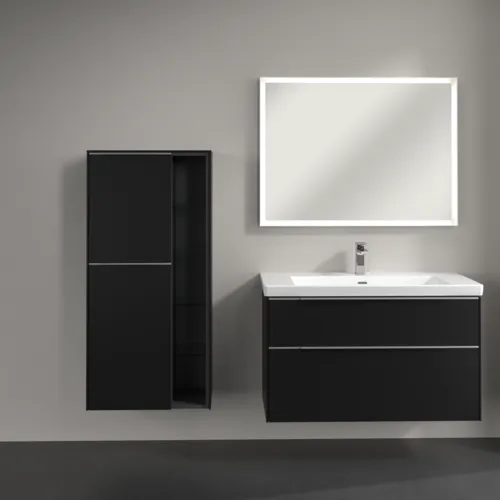 VILLEROY BOCH Středová skříňka Subway 3.0, 2 dveře, 574 x 1200 x 362 mm, Volcano Black / Volcano Black #C59800VL, obrázek 4