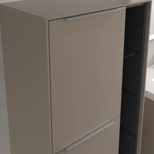 VILLEROY BOCH Středová skříňka Subway 3.0, 2 dveře, 574 x 1200 x 362 mm, taupe / taupe #C59800VM, obrázek 6