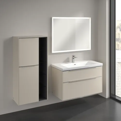 VILLEROY BOCH Středová skříňka Subway 3.0, 2 dveře, 574 x 1200 x 362 mm, Cashmere Grey / Cashmere Grey #C59800VN, obrázek 3