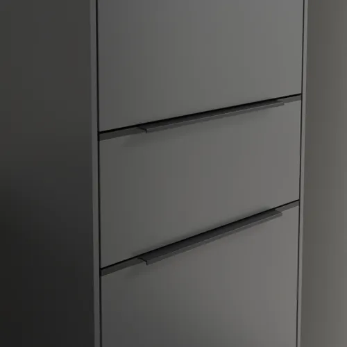 VILLEROY BOCH Subway 3.0 Vysoká skříňka, 2 dvířka, 1 zásuvka, 400 x 1710 x 362 mm, grafitová / grafitová #C59101VR, obrázek 7