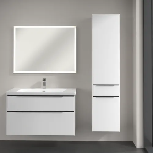 VILLEROY BOCH Subway 3.0 Vysoká skříňka, 2 dveře, 1 zásuvka, 400 x 1710 x 362 mm, Brilliant White / Brilliant White #C59101VE, obrázek 4