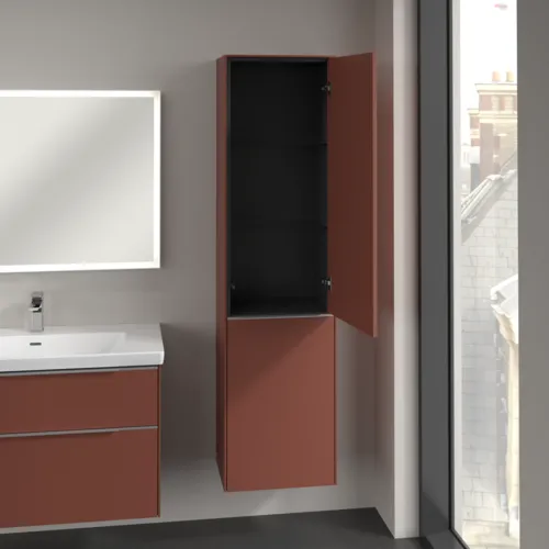 VILLEROY BOCH Spížní skříň Subway 3.0, 1 dveře, 1 výklop na prádlo, 450 x 1710 x 362 mm, vínově červená #C59300AH, obrázek 5