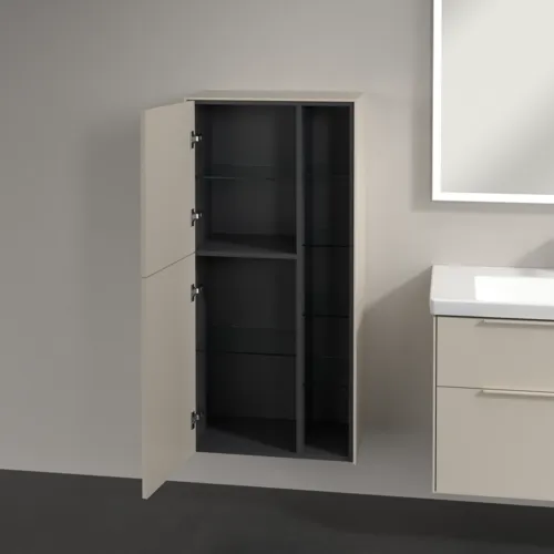 VILLEROY BOCH Středová skříňka Subway 3.0, 2 dveře, 574 x 1200 x 362 mm, Cashmere Grey / Cashmere Grey #C59802VN, obrázek 5
