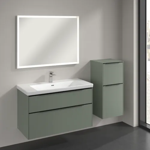 VILLEROY BOCH Boční skříňka Subway 3.0, 1 zásuvka, 1 dvířka, 400 x 860 x 362 mm, Soft Green #C59501AF, obrázek 3