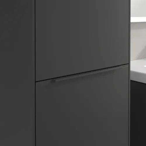 VILLEROY BOCH Spížní skříňka Subway 3.0, 1 dveře, 1 klapka na prádlo, 450 x 1710 x 362 mm, grafitová / grafitová #C59202VR, obrázek 7