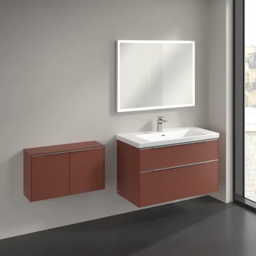 VILLEROY BOCH Příborník Subway 3.0, 2 dveře, 728 x 423 x 256 mm, vínově červená #C60000AH, obrázek 3