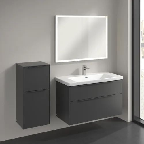 VILLEROY BOCH Boční skříňka Subway 3.0, 1 zásuvka, 1 dvířka, 400 x 860 x 362 mm, grafitová / grafitová #C59402VR, obrázek 3